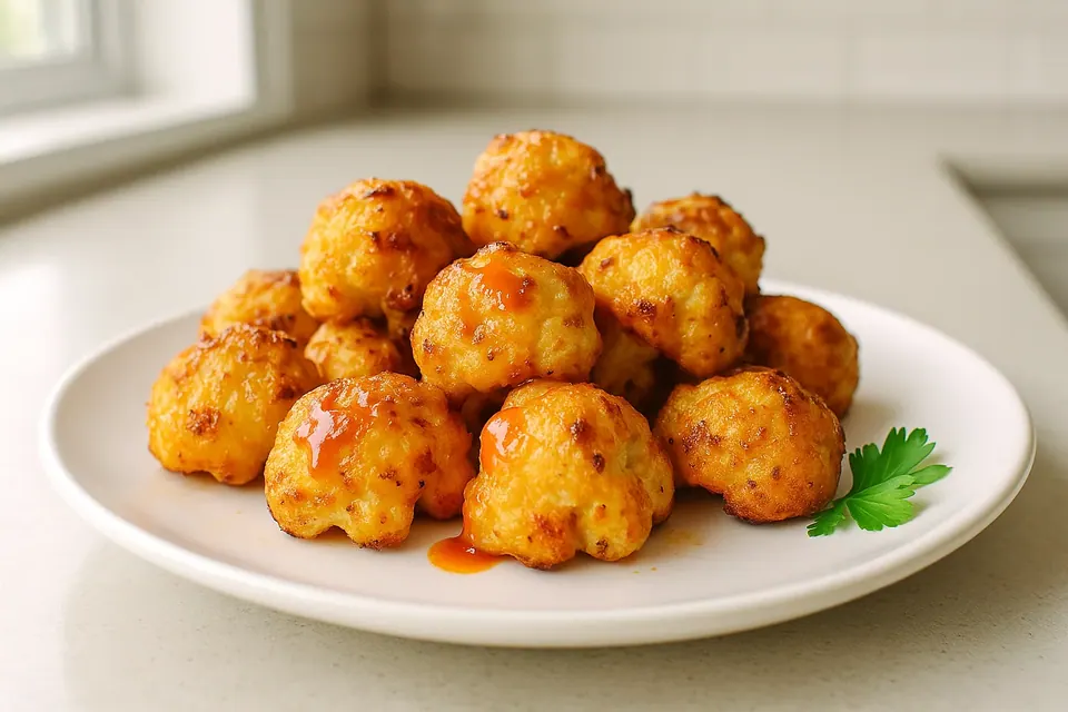 Air Fryer Cheesy Cauliflower Bites