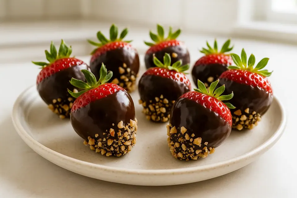 Air Fryer Chocolate Strawberry Bites