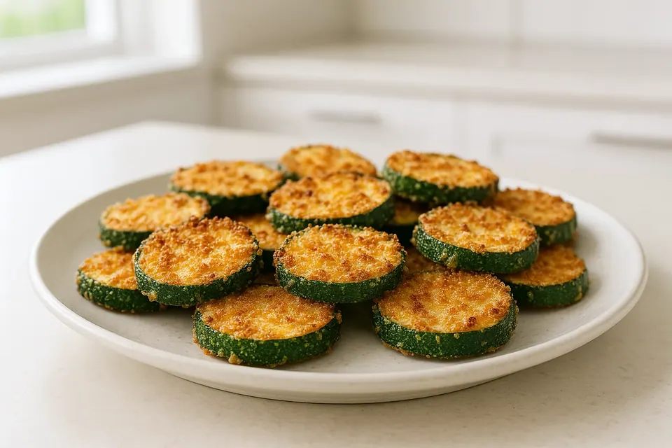 Air Fryer Parmesan Zucchini Slices