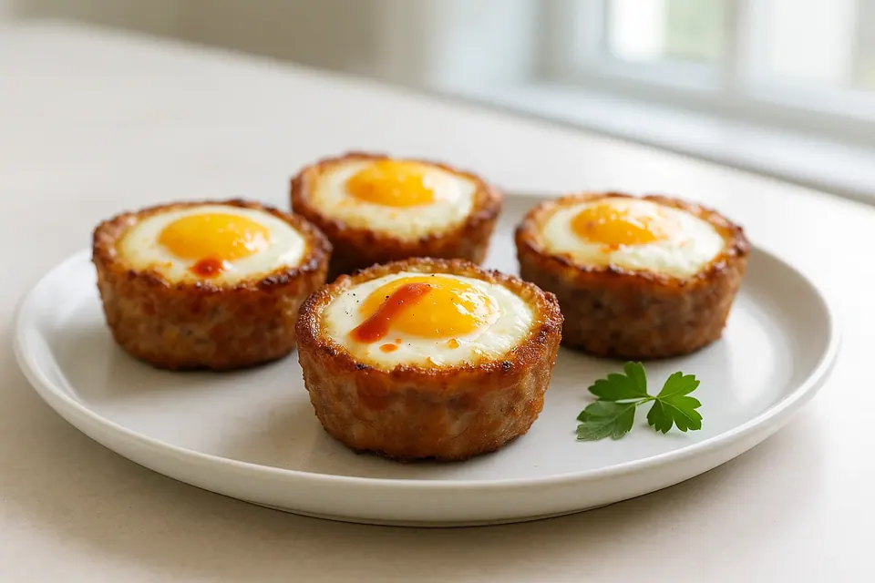 Air Fryer Egg and Sausage Cups