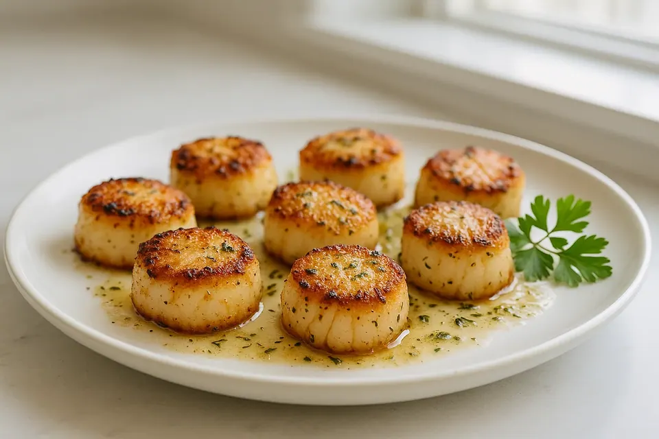 Air Fryer Lemon Herb Scallops