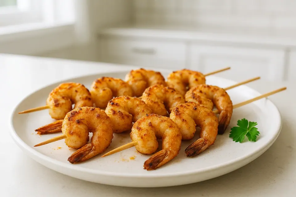Air Fryer Shrimp Skewers