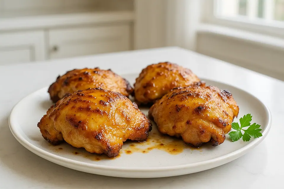 Air Fryer Honey Mustard Chicken Thighs