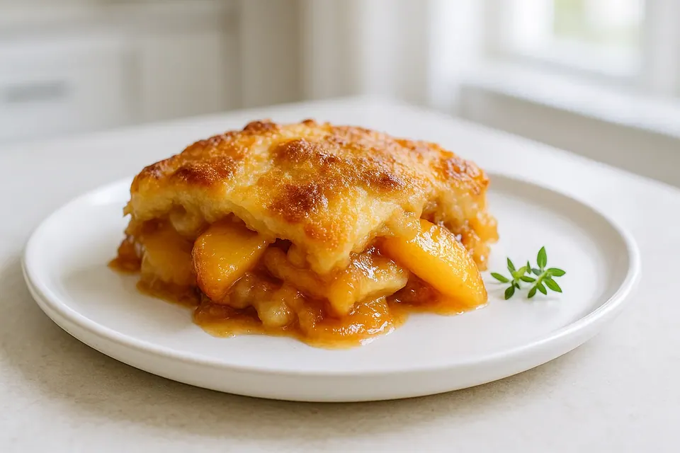 Air Fryer Peach Cobbler