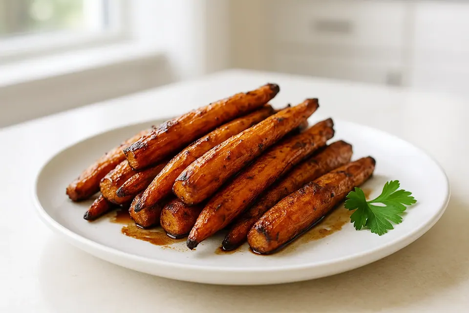 Air Fryer Balsamic Glazed Carrots