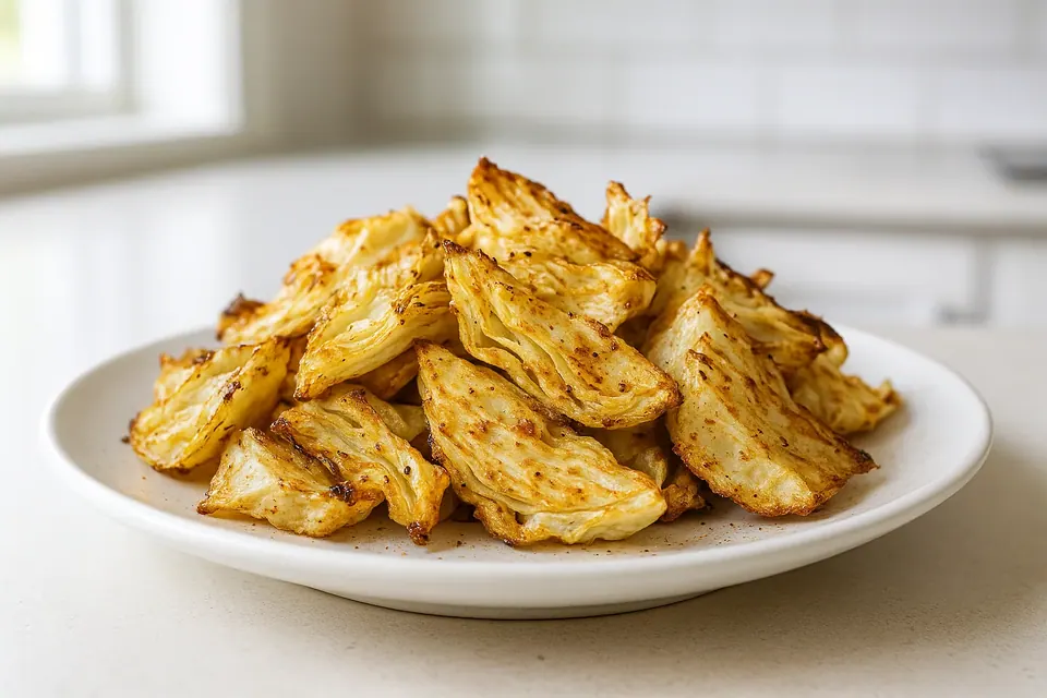 Air Fryer Cabbage Chips