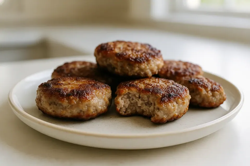 Air Fryer Crispy Breakfast Sausage Patties