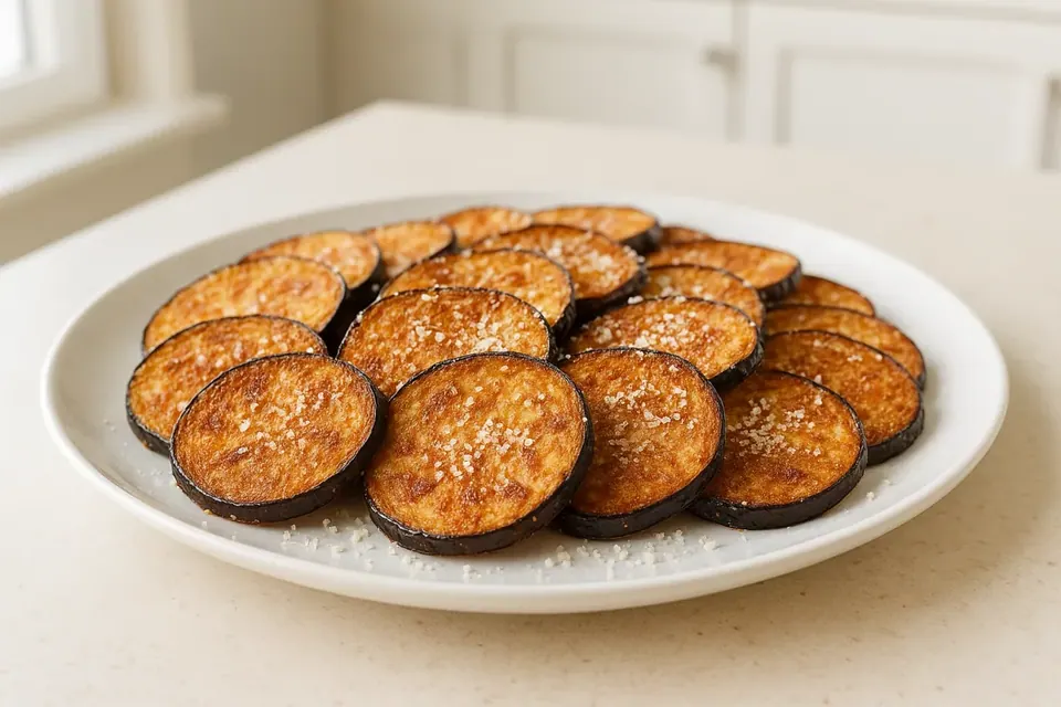 Air Fryer Crispy Eggplant Chips