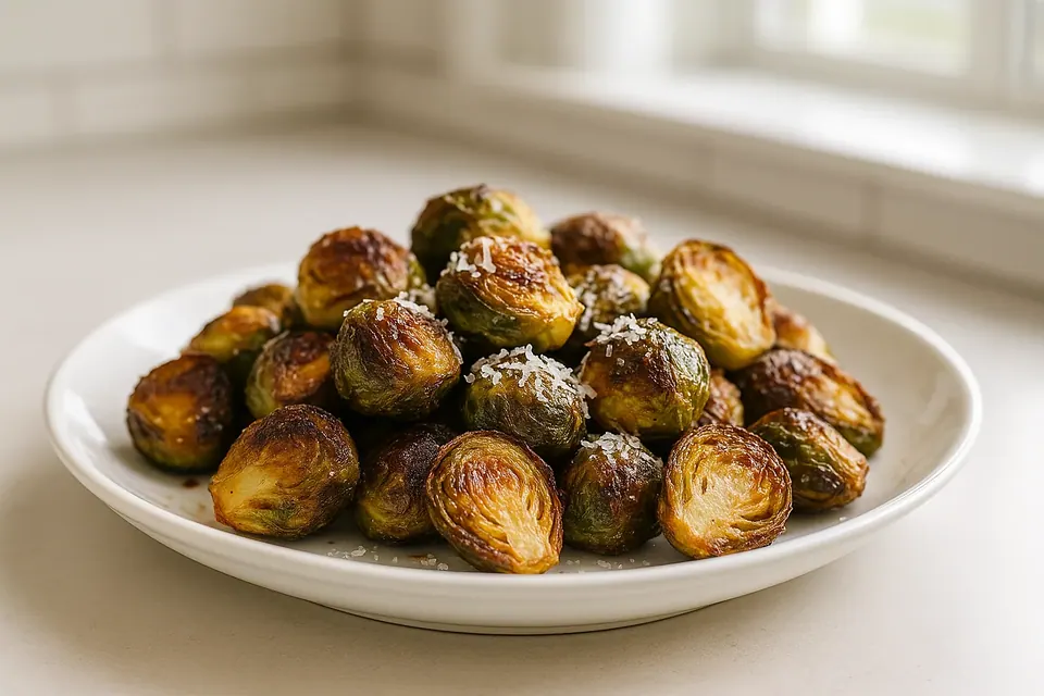 Air Fryer Crispy Roasted Brussels Sprouts