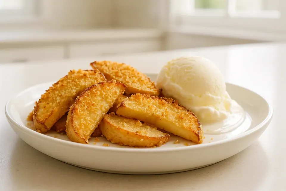 Air Fryer Parmesan Crusted Baked Apples