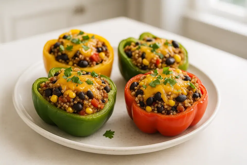 Air Fryer Vegetarian Stuffed Peppers