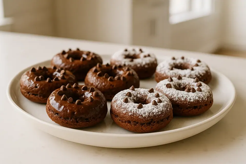 Air Fryer Chocolate Mini Donuts