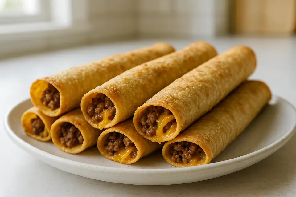 Air Fryer Crispy Beef Taquitos