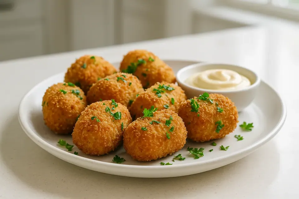 Air Fryer Crispy Ham Croquettes