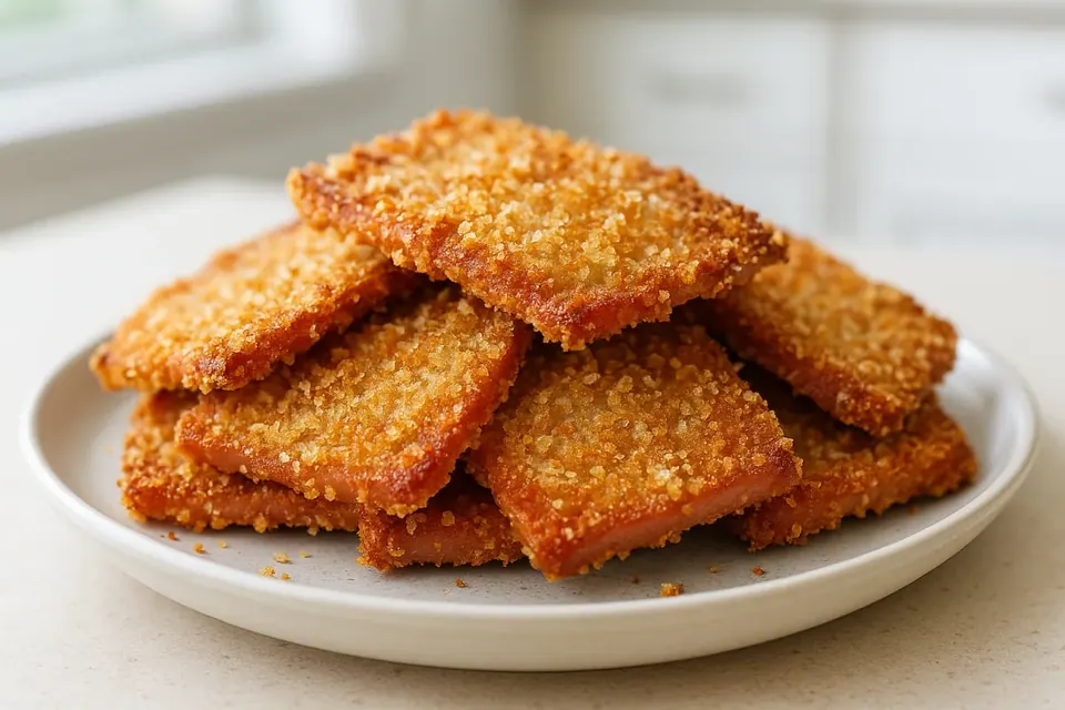 Air Fryer Crispy Parmesan Ham