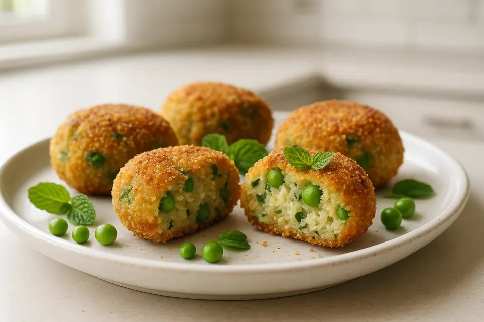 Air Fryer Crispy Pea Croquettes