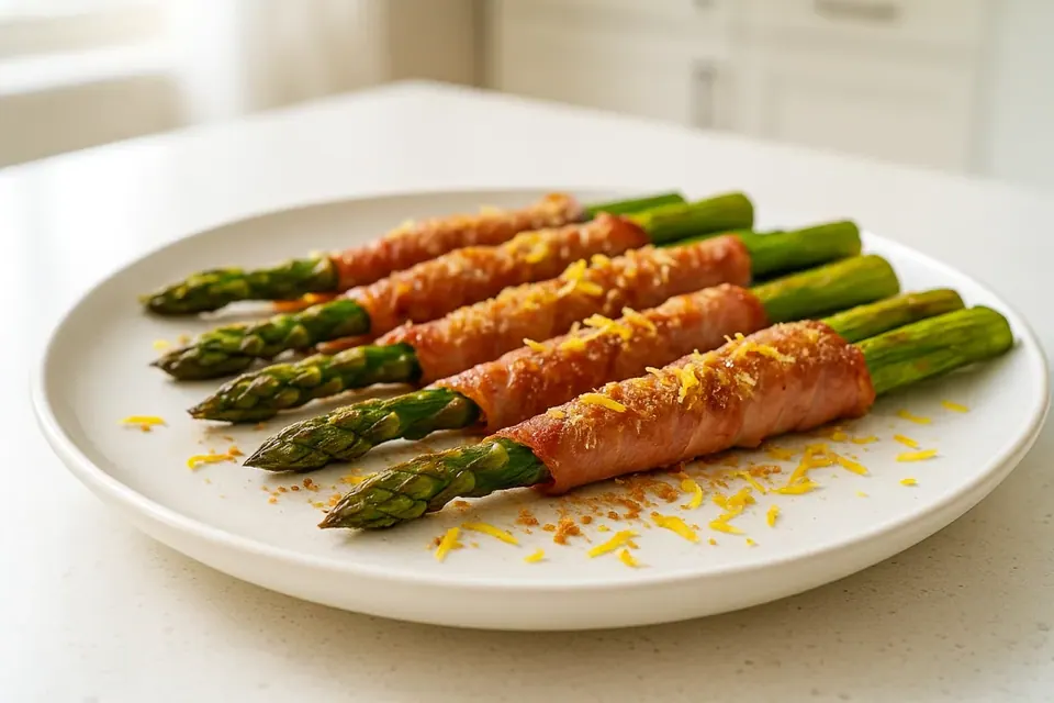 Air Fryer Ham and Asparagus Roll-Ups