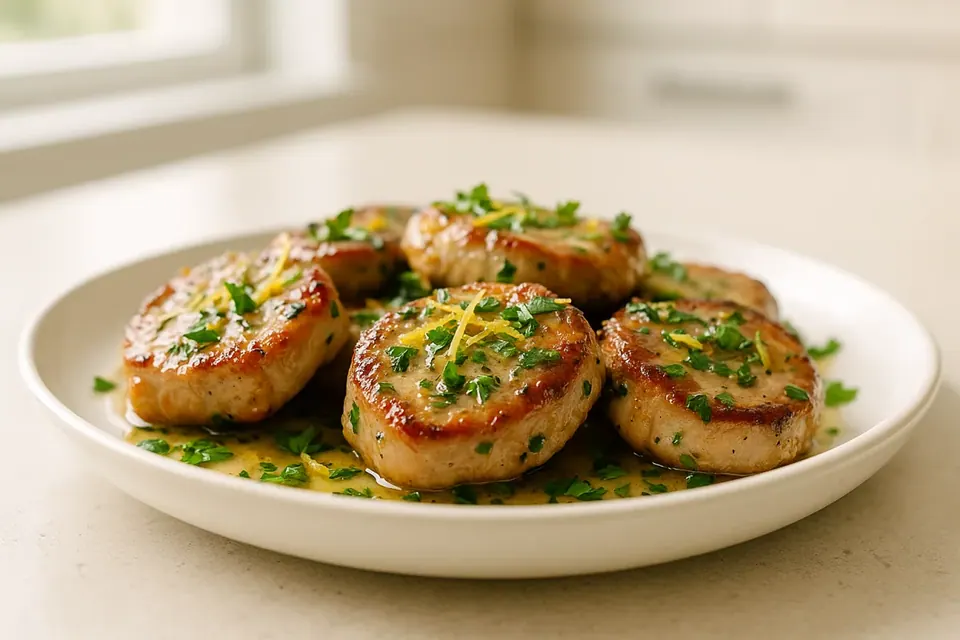 Air Fryer Lemon Herb Pork Medallions