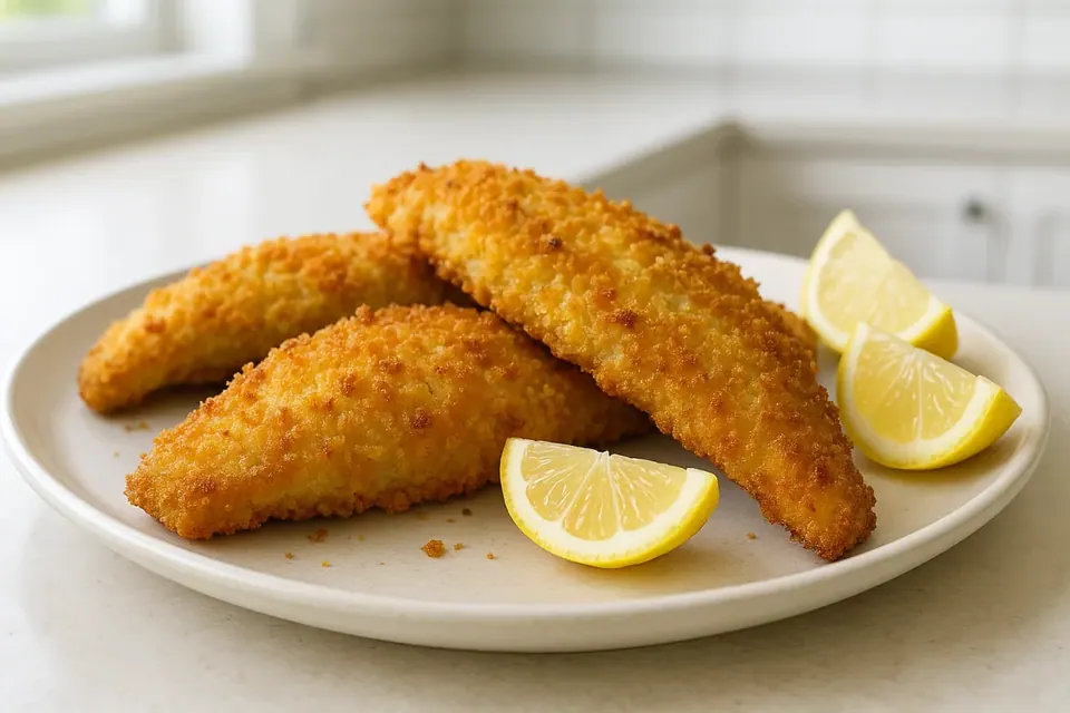 Air Fryer Panko Crusted Catfish