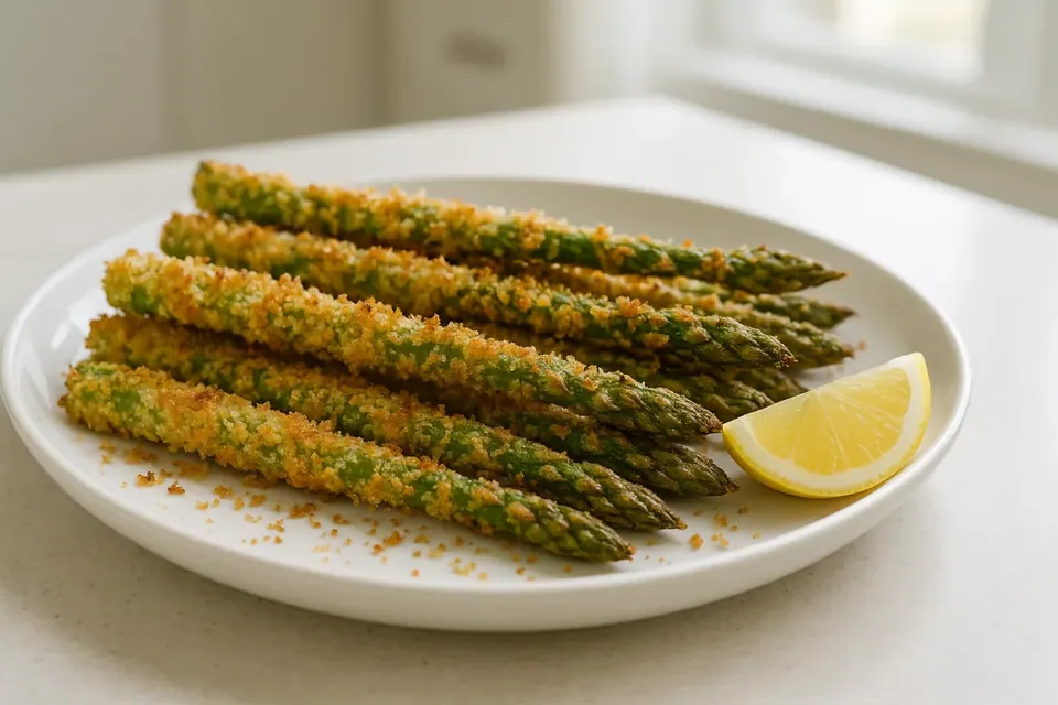 Air Fryer Parmesan Crusted Asparagus