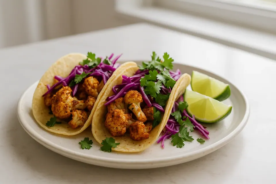 Air Fryer Spicy Cauliflower Tacos