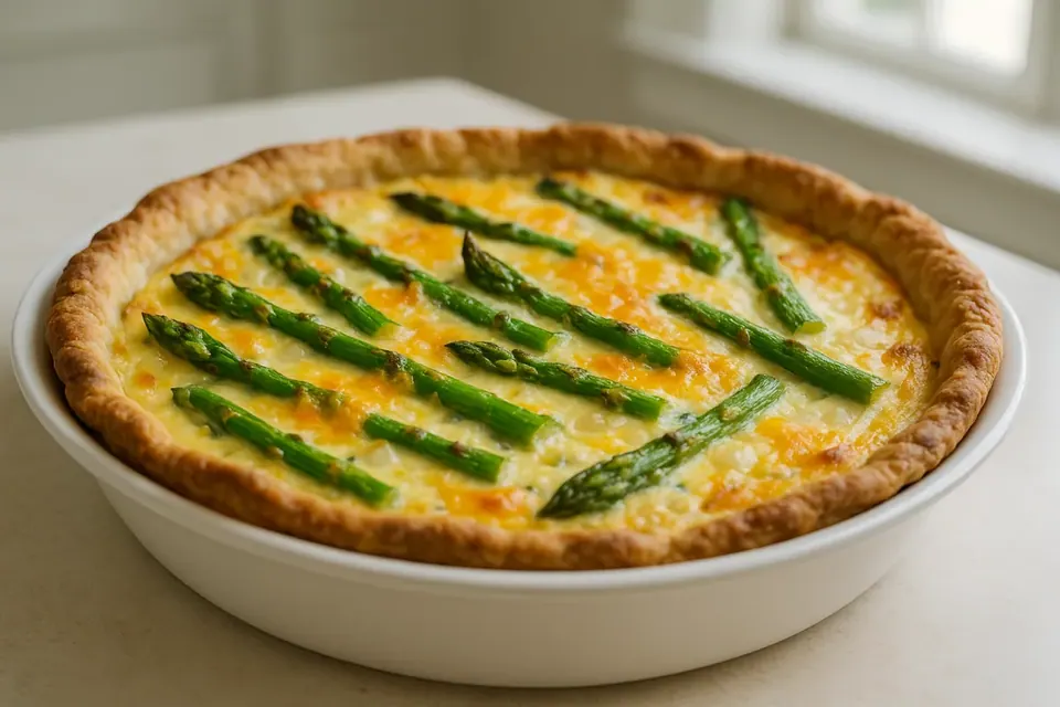 Air Fryer Asparagus Quiche