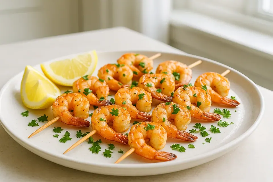 Air Fryer Cajun Shrimp Skewers