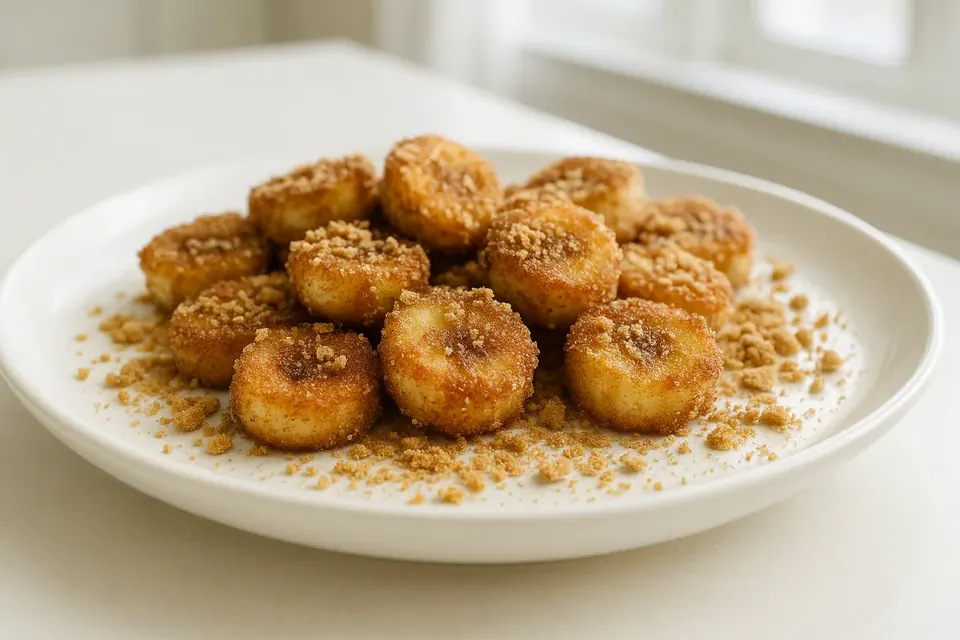 Air Fryer Crispy Cinnamon Banana Bites