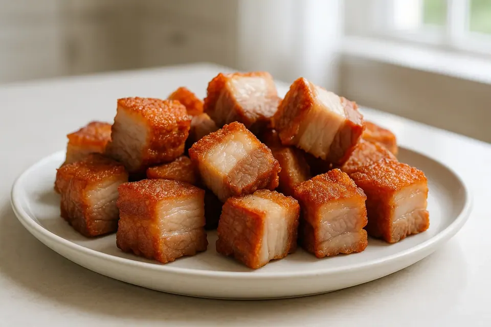 Air Fryer Crispy Pork Belly Bites