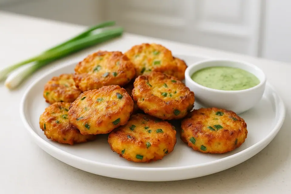 Air Fryer Crispy Spring Onion Fritters