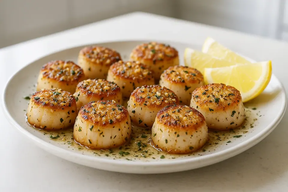 Air Fryer Garlic Herb Scallops