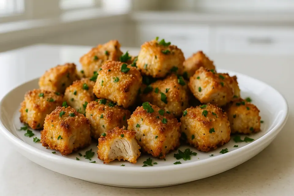 Air Fryer Garlic Parmesan Turkey Bites