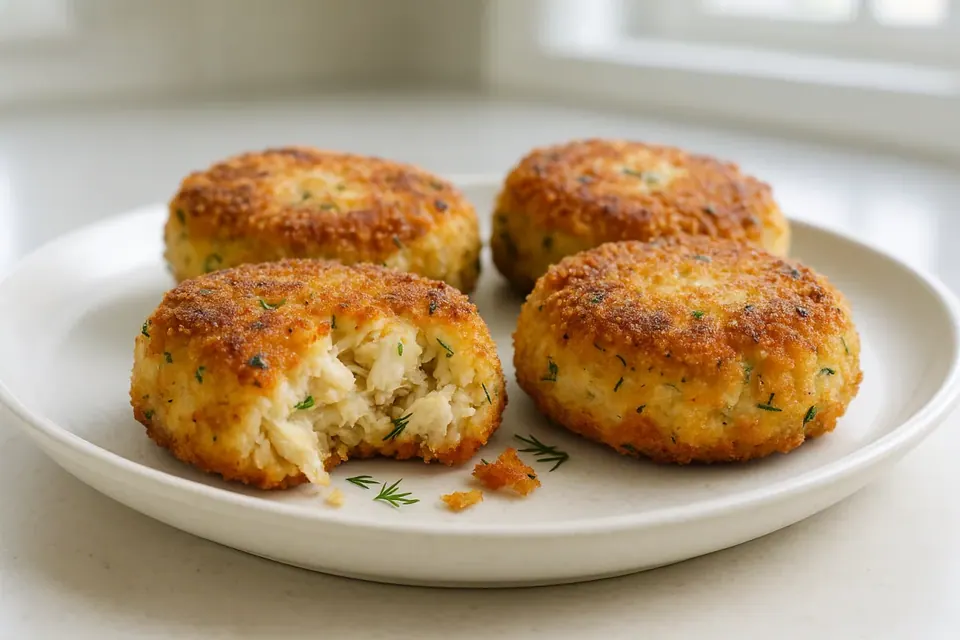 Air Fryer Lemon Dill Crab Cakes