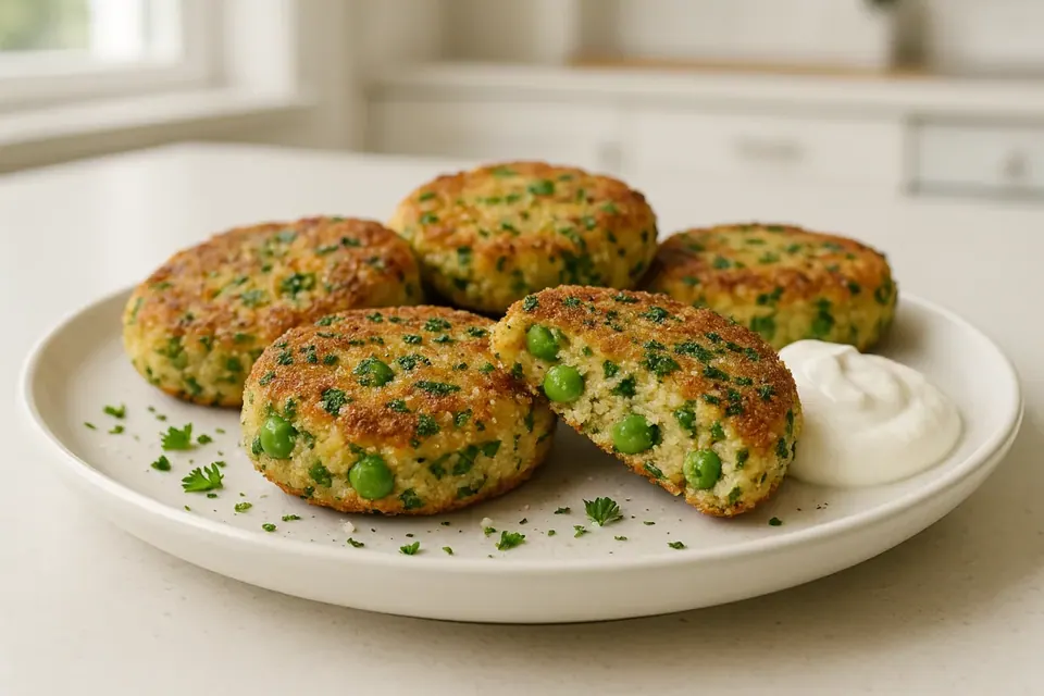 Air Fryer Lemon Herb Pea Patties