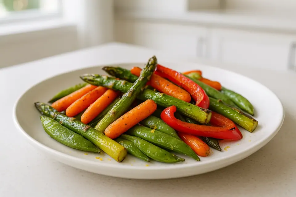 Air Fryer Lemon Herb Spring Vegetables