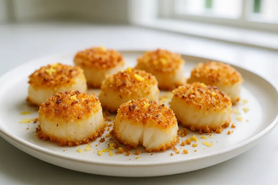 Air Fryer Lemon Panko Scallops