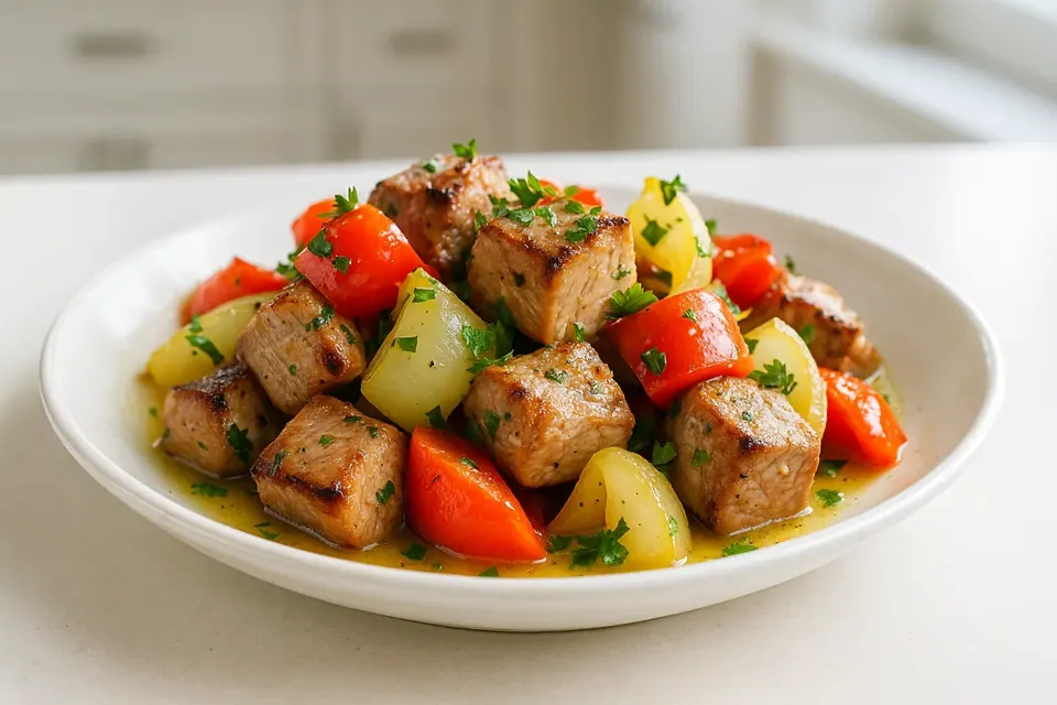 Air Fryer Lemon Pork Kebabs