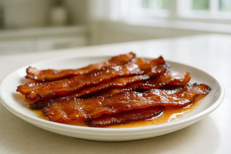Air Fryer Maple Glazed Bacon