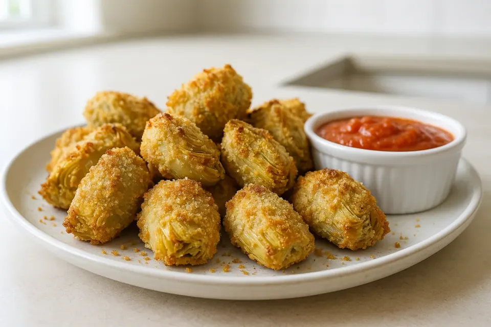 Air Fryer Parmesan Artichoke Hearts