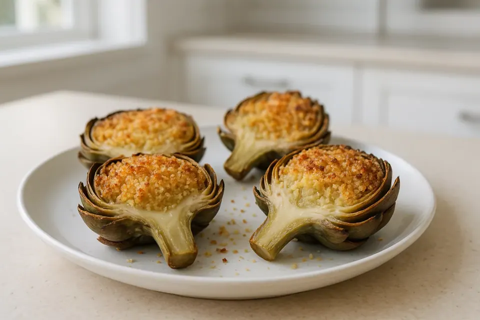 Air Fryer Parmesan Artichokes