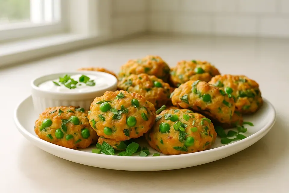 Air Fryer Pea Fritter Bites