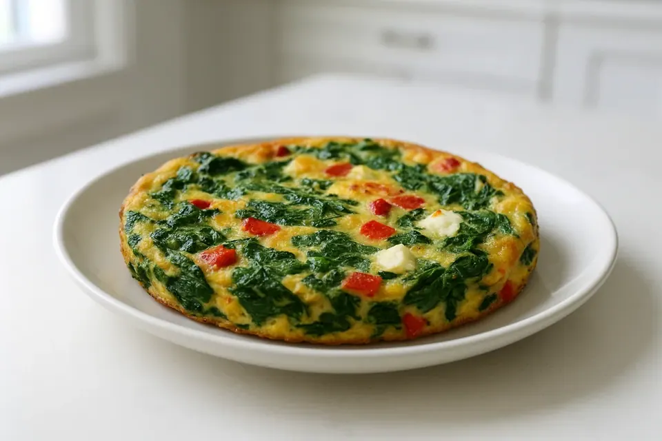 Air Fryer Spinach Feta Frittata