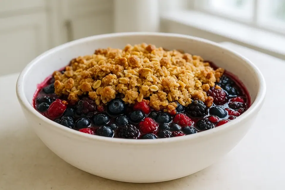 Air Fryer Berry Crumble