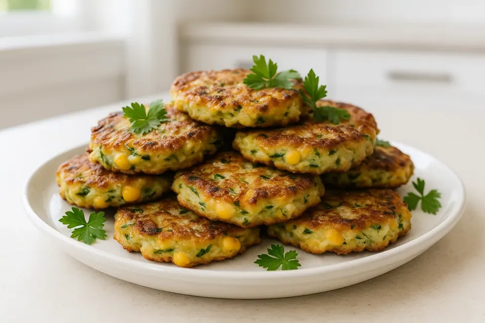 Air Fryer Zucchini Corn Fritters